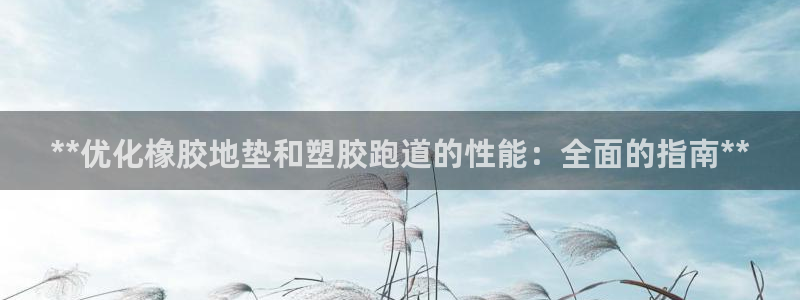 谈球吧官网在线入口手机版：**优化橡胶地垫和塑胶跑道的性能：全面的指南**