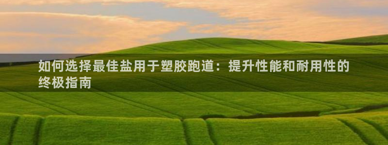 谈球吧官网登录：如何选择最佳盐用于塑胶跑道：提升性能和耐用性的
终极指南
