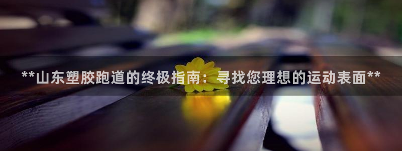 谈球吧体育app下载中心官方：**山东塑胶跑道的终极指南：寻找您理想的运动表面**