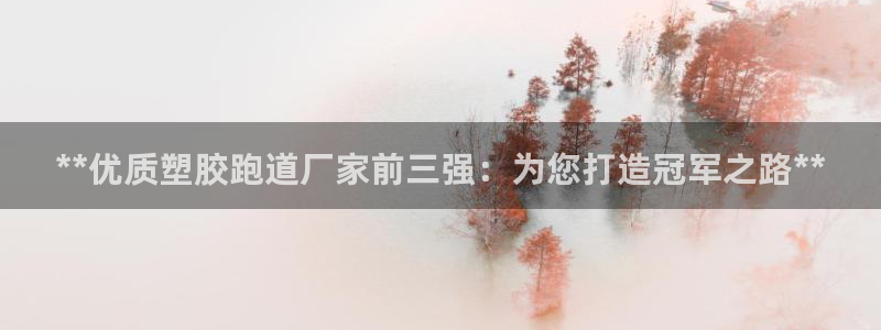 谈球吧咋样黑钱：**优质塑胶跑道厂家前三强：为您打造冠军之路**