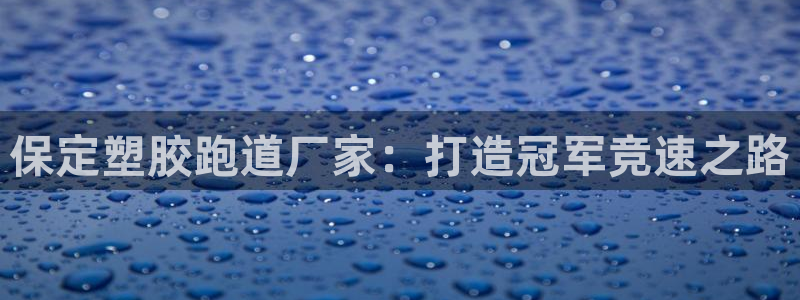 谈球吧的聊天软件叫什么来着：保定塑胶跑道厂家：打造冠军竞速之路