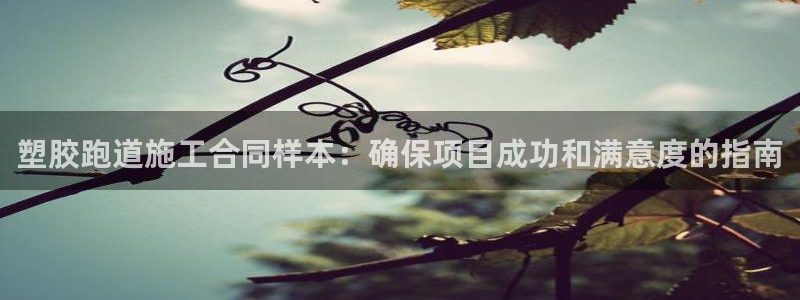 谈球吧App：塑胶跑道施工合同样本：确保项目成功和满意度的指南